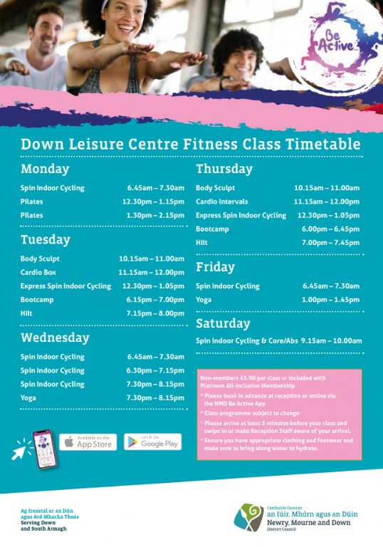 DLC Commercial Classes Timetable