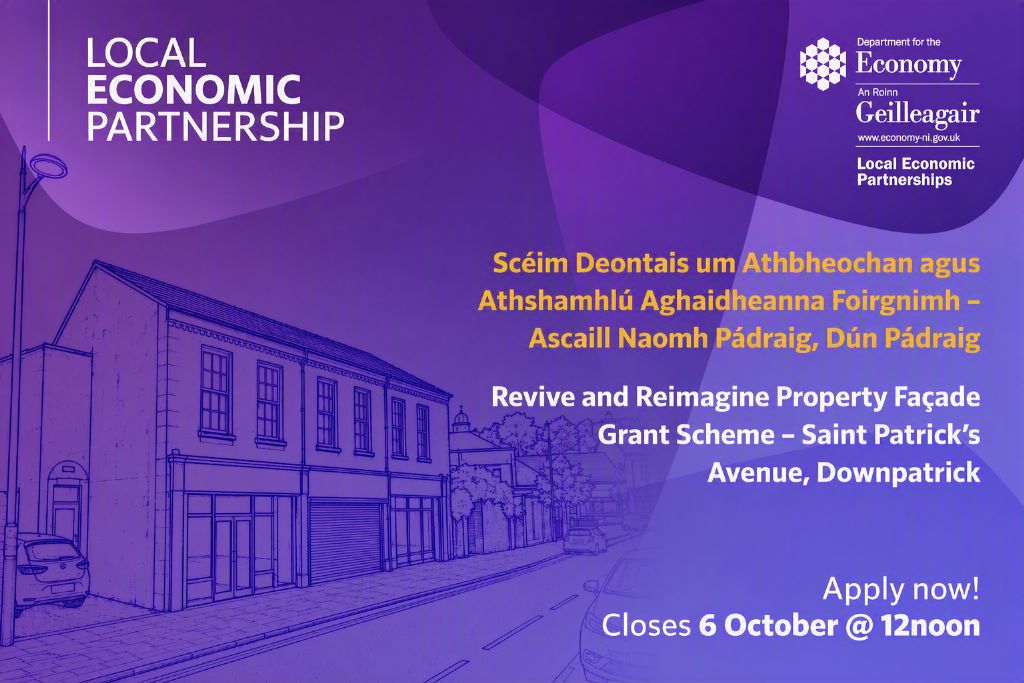 LEP graphic promoting St Patrick's Avenue Facade grant scheme