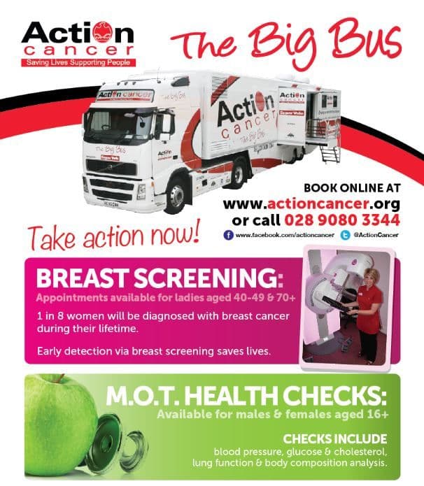 Action Cancer Bus to Visit Crotlieve 