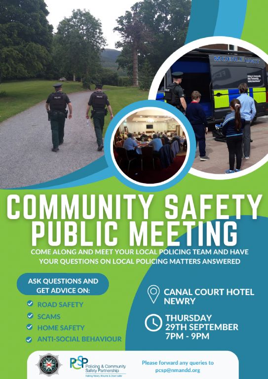 Public Meeting on Community Safety to be held in Newry