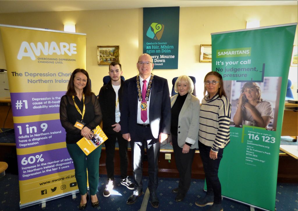 Chairperson Meets with Local Charities Aware NI and Samaritans